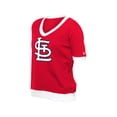 thumbnail image 2 of Women's-New Era  Red St. Louis Cardinals Game Day Rhinestone V-Neck T-Shirt, 2 of 3