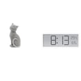 thumbnail image 1 of Estatua de gato, figura de escritorio, reloj de pared digital, , adorno multifuncional hecho de resina y PP, adecuado para el hogar, la, 1 of 8