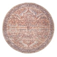 thumbnail image 5 of GLN Rugs Babylon - Indoor, Machine Washable Area Rug 5'3" Round Turkish Terra Home Carpet, 5 of 8