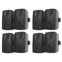 (8) Rockville WET-7020B Black 70V 5.25" Commercial Indoor/Outdoor Wall Speakers