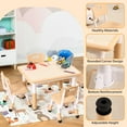 thumbnail image 3 of Kids Table and 4 Chairs Set,Height Adjustable Toddler Table and Chair Set for Ages 2-10,Children Multi-Activity Table for Classrooms Daycares Home,Wood, 3 of 7