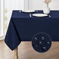 thumbnail image 1 of Mantel impermeable Veblandy, 132 x 178 cm, lino texturizado, color azul marino, 1 of 7