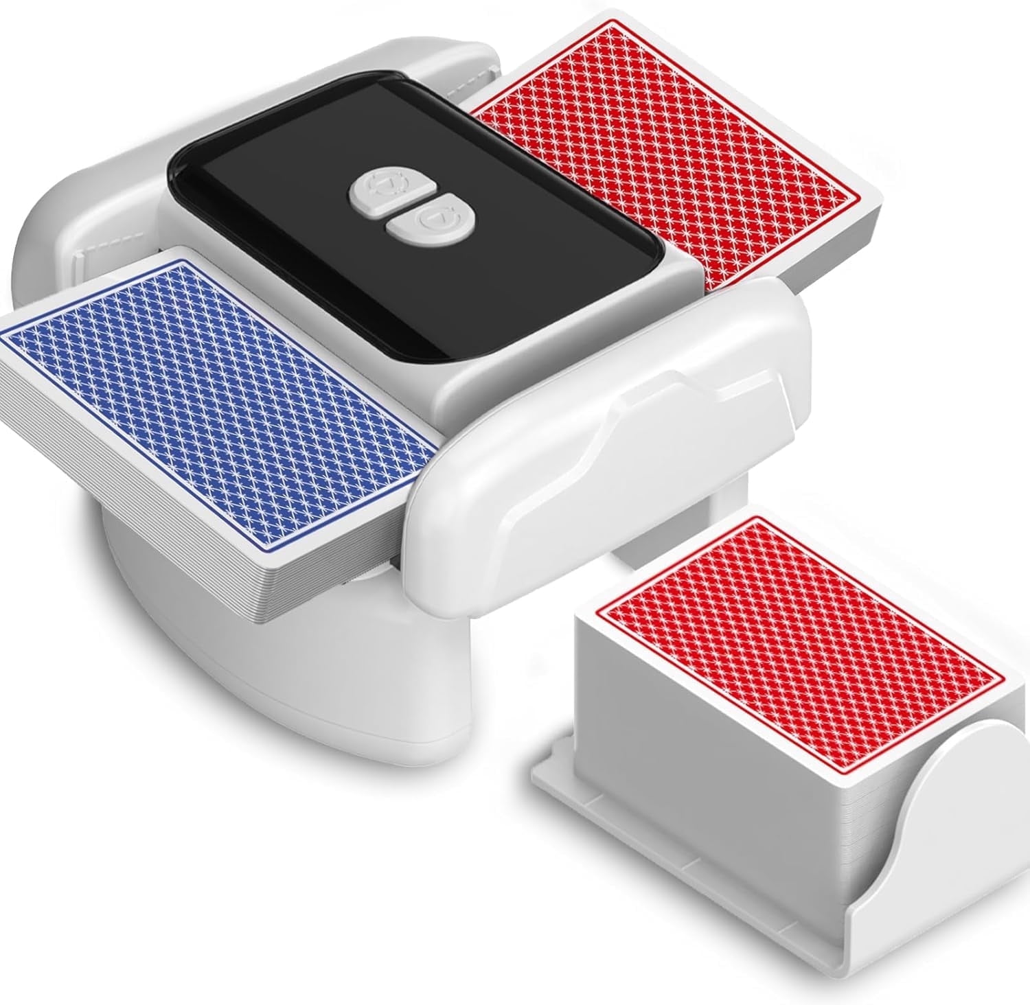 auto shuffler for sleeved cards Automatic Card 1-2 Decks, Auto/Manual Mode, USB-C Rechargeable as well as Japanese Card Shuffler for Sleeved Cards