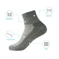 thumbnail image 3 of Wide Socks Grips Breathable Non Slip Loose Fit Socks Obese Middle Aged Elderly Dark Grey, 3 of 7
