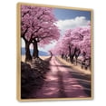 thumbnail image 2 of Designart "Pink Rural Road Calm II" Landscape & Nature Floater Framed Canvas Art Print, 2 of 7