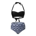 thumbnail image 4 of Women High Waisted Bikini Sexy Push Up Two Piece Swimsuits Vintage Swimsuit Two Piece Retro Ruched High Waist Print Bikini Set Shirt Dresses for Women 2024, 4 of 7