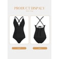 thumbnail image 6 of Womens Tankini Swimsuits Smocked 2 Piece Bathing Suits Modest Tie Back Swimwear, 6 of 7