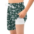 thumbnail image 4 of joogoo Green Palm Tree Sailboat Sun Pattern Boys Swim Trunks Beach Swimsuit Shorts Boxer 4T, 4 of 8