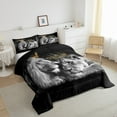 thumbnail image 5 of Erosebridal Safari Lion Bedding Sets Queen Golden Crown Comforter Set King And Queen Duvet Insert Jungle Wild Animal Bedding Comforters & Sets Couple Room Decor Valentine'S Day Gifts,Lightweight 3pcs, 5 of 5