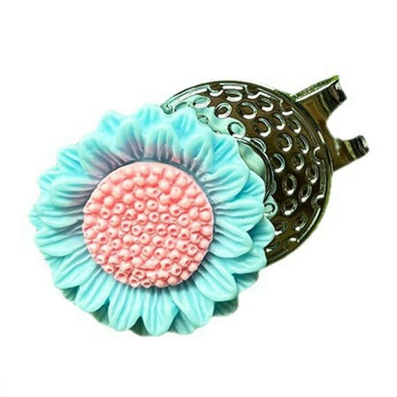Hyasfey Magnetic Golf Ball Marker with Hat Clip Sunflower Shape Magnet Ball Marker Cap Clip Set for Men Women Golfers Bags Belts Visors Accessories