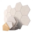 thumbnail image 1 of Paquete de 12 Paneles Acústicos Hexagonales de 30,5 X 25,4 X 1 cm, Insonorizados, Autoadhesivos, para Estudio de Grabación y Oficina A, 1 of 5