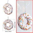 thumbnail image 3 of Adornos navideños con forma de donut y copos de nieve para colgar en el árbol de Navidad, decoración navideña para fiestas en casa 2024, 3 of 5