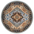 thumbnail image 2 of Safavieh Heritage York Oriental Wool Area Rug, Blue/Light Brown, 6' x 6' Round, 2 of 11