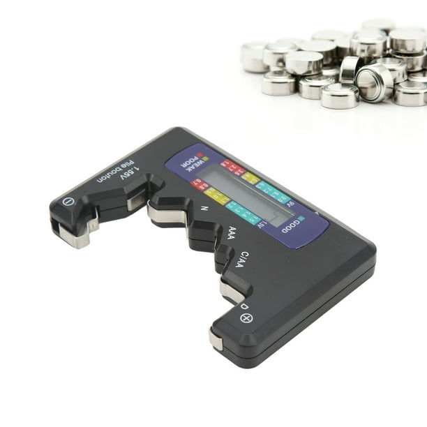 Probador Digital de Capacidad de Batería, Pantalla Lcd Confiable D C N AAA AA 9V 1,5 V, Analizador de Pila de Botón para múltiples Tonos de Baterías