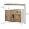 thumbnail image 3 of HOMCOM Sideboard Buffet Cabinet with Doors, Drawer and Open Shelf, 3 of 10