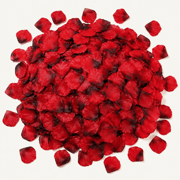 Dark Red Artificial Rose Petals for Wedding | Red flower petals for wedding, proposal, romantic night, party, anniversary, Valentine's Day, home decor