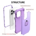 thumbnail image 2 of Elehold Hybrid Rugged Case for iPhone 14 Pro Max with Magnetic Ring Holder Kickstand Hard PC Soft Silicone Anti-Scratch Shockproof Protective Case For iPhone 14 Pro Max 6.7 inch,Purple, 2 of 8