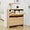29.5'' Natural, variant on RARZOE Fluted Shoe Cabinet with 2 Flip Drawers, Modern Slim Shoe Storage Organizer, Narrow Entryway Shoe Rack, Wooden Shoe Cabinet with Metal Legs for Heels, Boots, Slippers in Entrance, Black