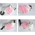 thumbnail image 5 of Dog Tutu Dresses Puppy Bow Knot Dress Pet Princess Dresses Striped Mesh Puppy Dog Dresses for Small Medium Cat Puppy Doggie Thanksgiving Christmas Clothes, 5 of 8