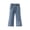 LightBlue-2807, variant on KIDSCOOL SPACE Toddler Girls Wide Leg Jeans, 2-7 T Heart Embroidery Elastic Waist Flare Denim Pants, Light Blue,3-4 Years