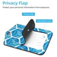 thumbnail image 3 of Square 2Pack PU Leather Frozen Ice Cubes Blue Art Cruise Luggage Tag with Privacy Cover and Stainless Steel Ring - Suitable for Travel Handbags Backpacks Luggage Tags, 3 of 6