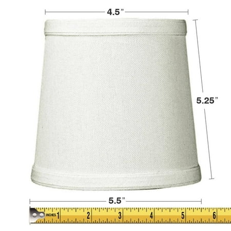 - Home Concept 5x6x5 Light Oatmeal Linen Drum Chandelier Clip-On Lampshade