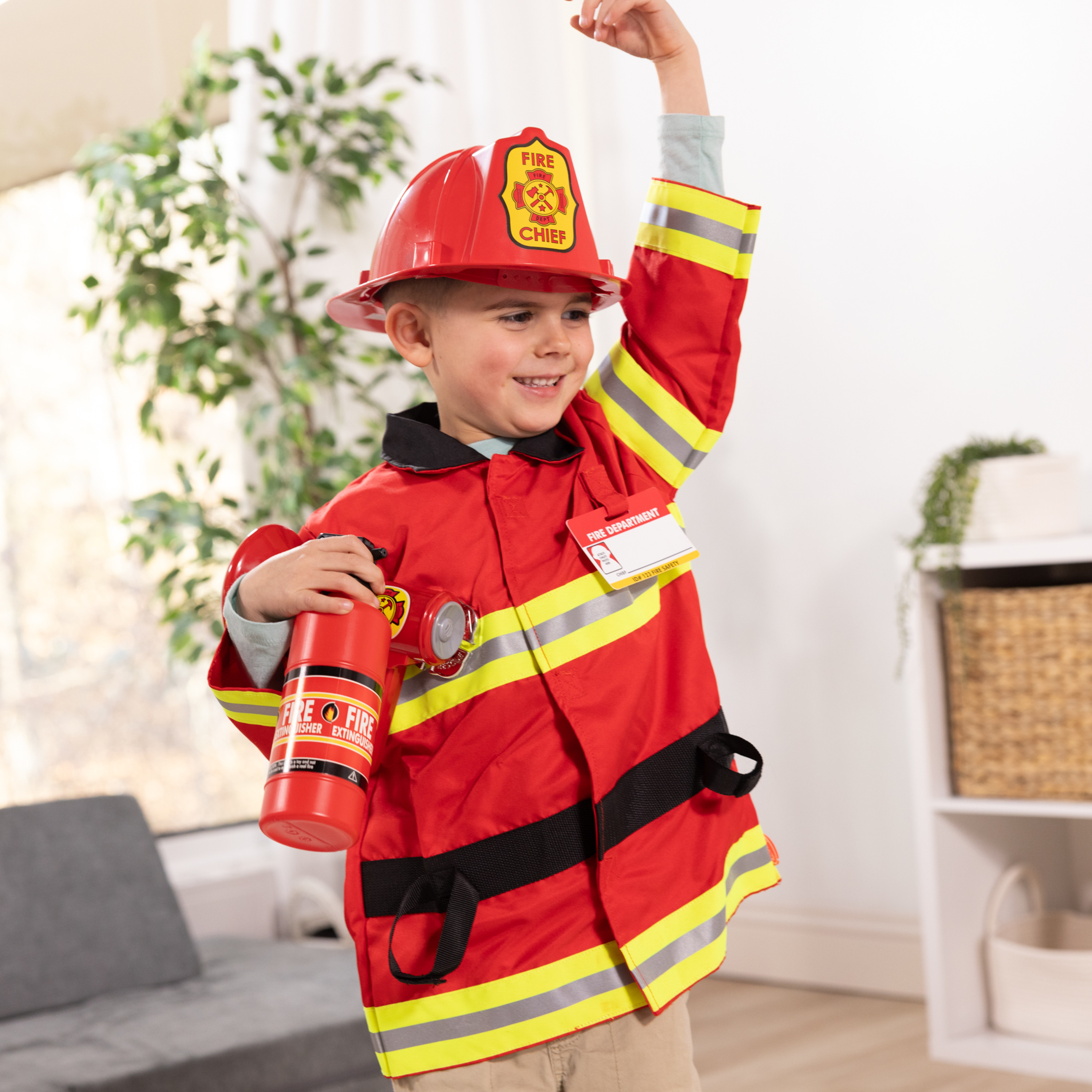 Melissa & Doug Fire Chief Role Play Costume Set, 6-Piece photo 7