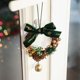 thumbnail image 1 of Adorno navideño con escena | Decoración colgante con campanas, piñas y lazo para árbol de Navidad, lugar de fiesta y decoración festiva del hogar., 1 of 7