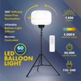 thumbnail image 4 of SeeDevil SD-60W-KIT-G1 60W Led Balloon Light Kit, 4 of 4