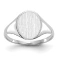 thumbnail image 1 of 14k White Gold 10.0x9.0mm Signet Ring, 1 of 6