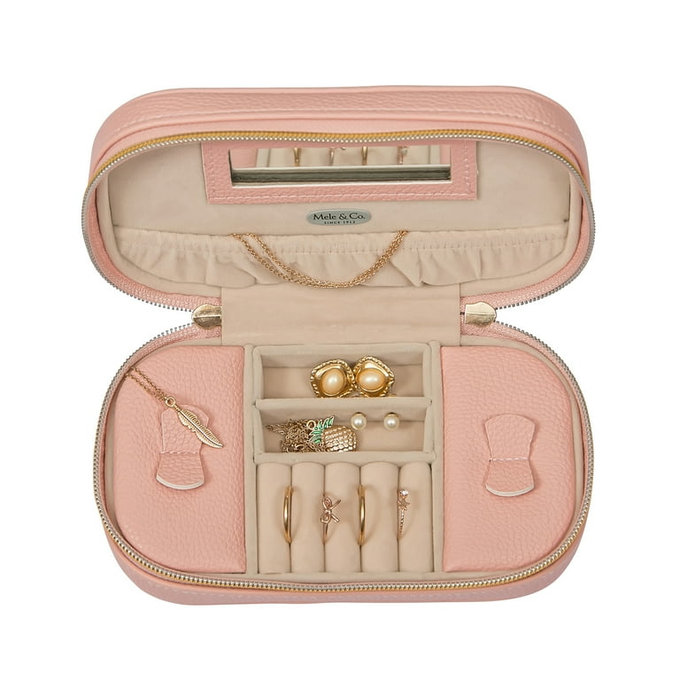 Mele Jewelry Box 0062944 Bento Travel Jewelry Box, Buff