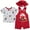 Maroon, variant on Harry Potter Infant Baby Boys French Terry Short Overalls T-Shirt and Hat 3 Piece Outfit Set Newborn to Infant