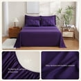 thumbnail image 5 of 7 Pieces Pinch-Pleated Comforter Set, Purple Queen Size, 5 of 8