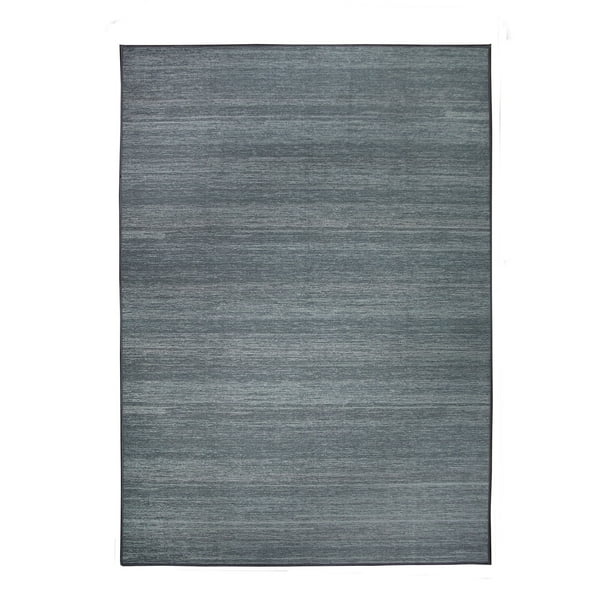 My Magic Carpet Machine Washable Area Rug Solid Grey 5X7