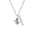 thumbnail image 2 of Delight Jewelry Silvertone White Enamel Snowman Silvertone Believe Faith Prayer Hope Bar Charm Necklace, 23", 2 of 4
