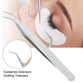 thumbnail image 1 of Eyelash Tweezers Tool, Eyelash Extensions Tweezers For Volume Lashes Stainless Steel Curved Angled Tips Tweezers Tools For Single Eye Eyelash Extensions, 1 of 8