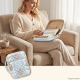 thumbnail image 5 of HELLHERO Elastic Polyester Bible Cover Case with Portable, Rose Ribbon Large Capacity Zippered Pocket Quilted Bible Cover for Estudio, 5 of 9