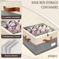 thumbnail image 4 of Organizador de zapatos JHHBHV para armario ajustable de 8 a 16 pares, color beige, 4 of 6
