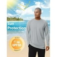 thumbnail image 3 of Men's UV Protection UPF 50+ Long Sleeve T-Shirt Work Fishing Swimming Shirt Rash Guard Top, 3 of 5