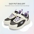 thumbnail image 3 of Kids PU Leather Athletic Sneakers with Hook & Loop Strap, Breathable Mesh Lining, Lightweight Sport Casual Shoes for Boys & Girls, 3 of 8