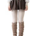 thumbnail image 2 of KAUOD Toddler Girls Thermal Leggings Fleece Thick Winter Tights Kids Stretchy Soft School Dance Casual Leggings Bottom, 2 of 8