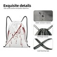 thumbnail image 4 of Xecao Bloody Hand Pattern Sports Drawstring Backpack - String Swim Gym Bag with Wet Proof Pocket for Women&Men-Medium, 4 of 6