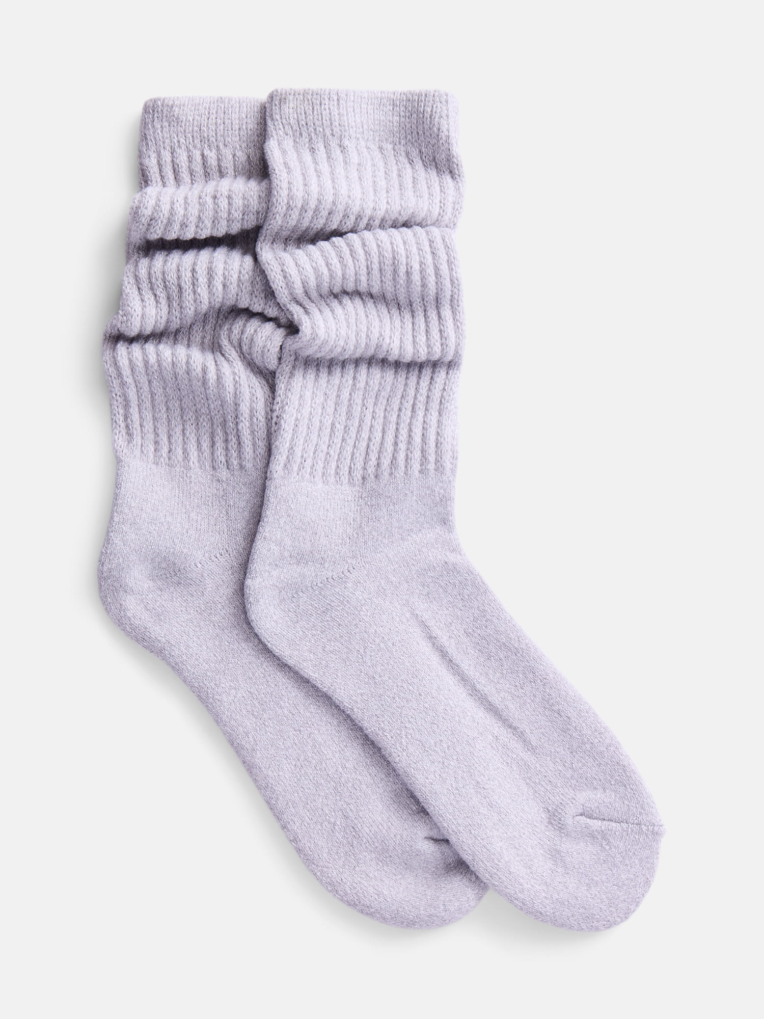 Joyspun Women's Comfort Slouch Crew Socks, 3-Pack, Size 4-10