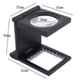 thumbnail image 1 of TFixol 10X 28mm Mini Zinc Alloy Folding Magnifier with Scale for Textile Optical Glass Foldable Magnifying Tool, 1 of 7