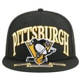 thumbnail image 2 of Men's New Era Black Pittsburgh Penguins Oversized Vintage Arch 59Fifty Fitted Hat, 2 of 5