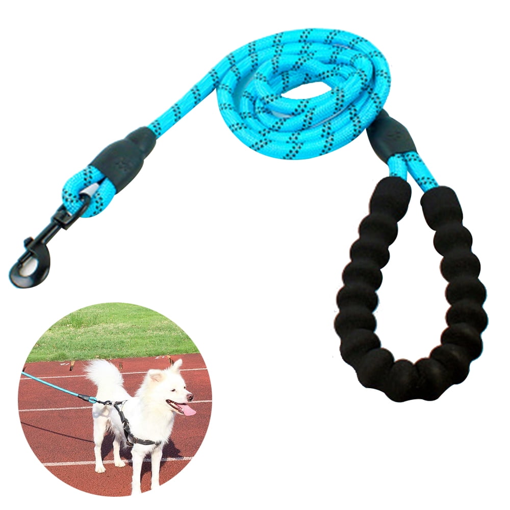 1.5m Strong Dog Leash Extra Heavy Duty Rock Climbing Rope Comfortable Padded Handle Highly Reflective Threads for Small Medium Large Dogs Blue Walmart