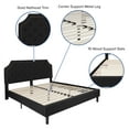 thumbnail image 3 of Flash Furniture Brighton King Size Tufted Upholstered Platform Bed in Black Fabric with 10 Inch CertiPUR-US Certified Pocket Spring Mattress, 3 of 10