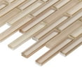 thumbnail image 5 of Sample - Beige Sand Champagne Metallic Glass Brick Joint Mosaic Tile Kitchen Backsplash, 5 of 6