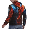 thumbnail image 6 of Salouo Red And Blue Fire Bird Pattern Men's Fall Hoodie Sweatshirt,Sport Hoodie with Pockets for Men Pullover Casual Hooded Sweatshirt-Medium, 6 of 7
