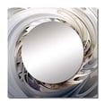 thumbnail image 2 of Designart "Celestial Fractal Blossoms In Blue Hues IV" Fractals Square Mirror Wall Decor Transitional - Large Blue Square Bathroom Mirror - Square Printed Wall Mirror Art, 2 of 5